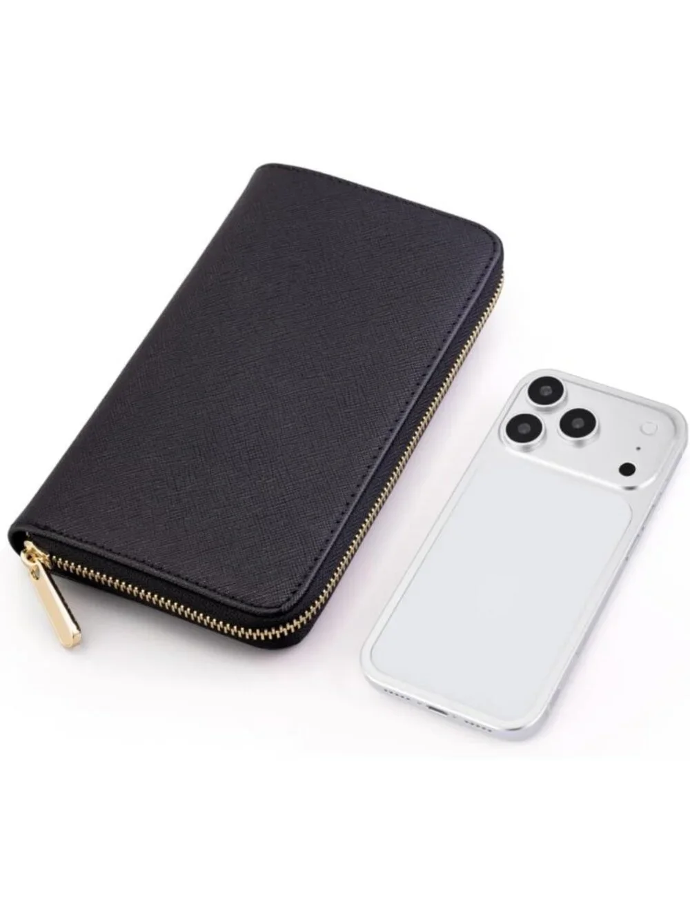 Luxury Real Leather Travel Wallet | Large Capacity Card Holder & Phone Clutch
